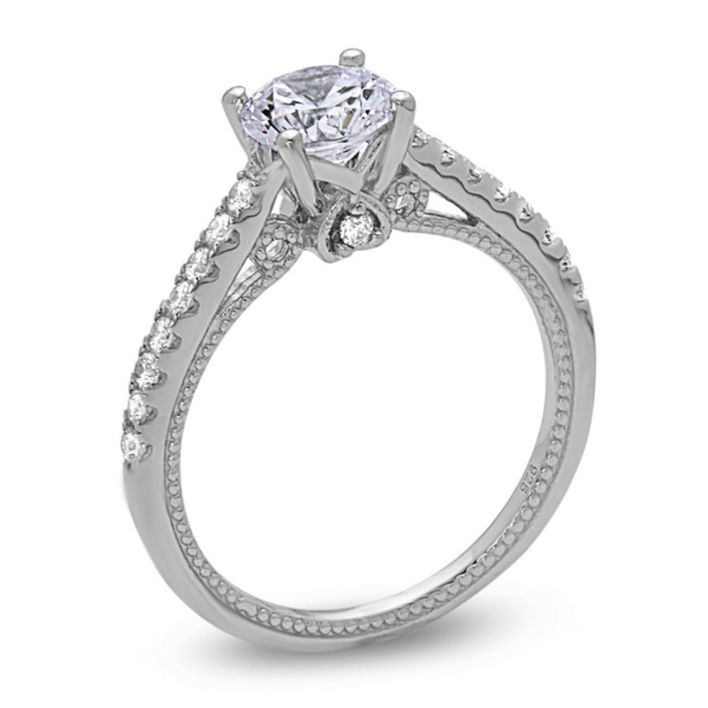 Sterling Silver Solitaire Engagement Ring